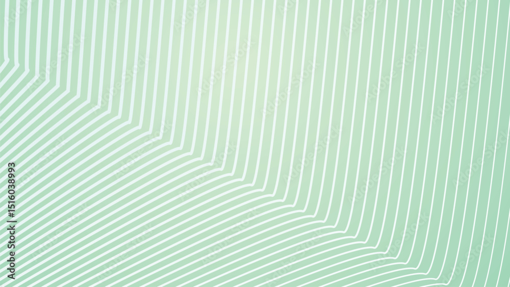Naklejka premium Green pastel gradient with stripes line abstract background