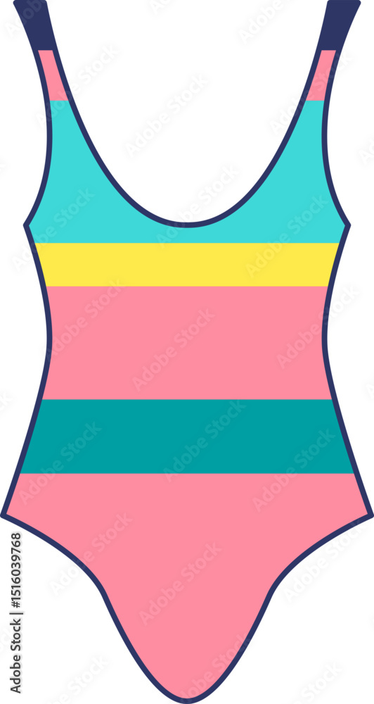 Maillot de bain une pièce années 80