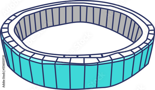 Bracelet extensible turquoise années 80
