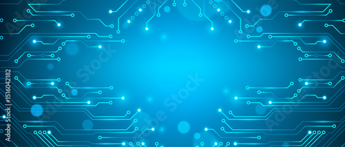 blue circuit board background