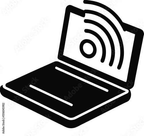wireless silhouette white background