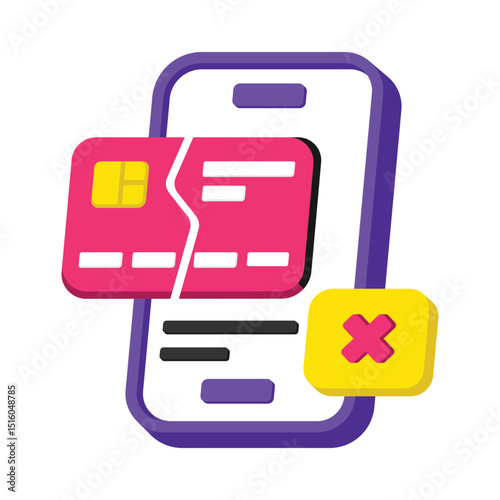 Payment Error Vector style icon. Eps 10 file