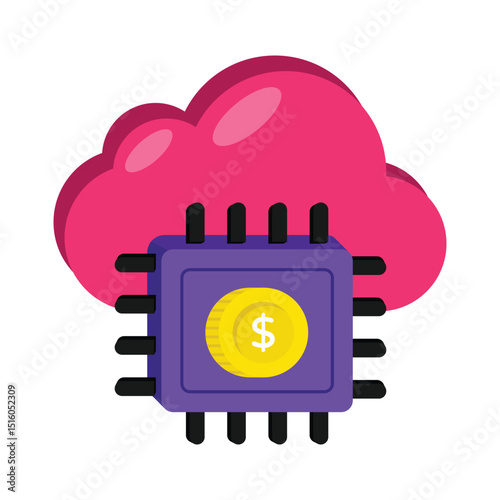 Fintech Vector style icon. Eps 10 file
