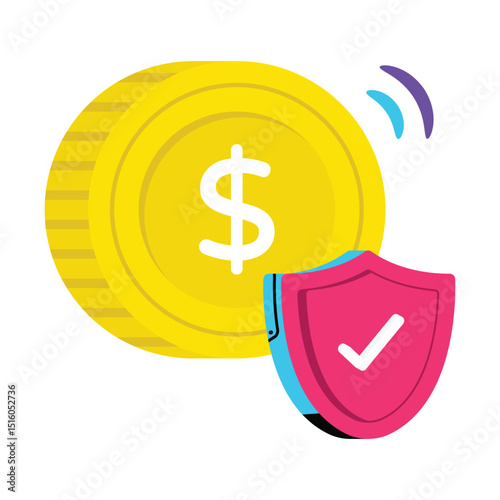 Secure Transactions Vector style icon. Eps 10 file