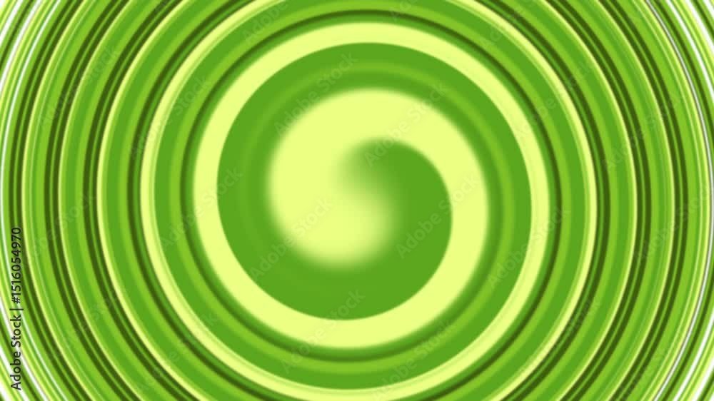 Spirale verte hypnotique
