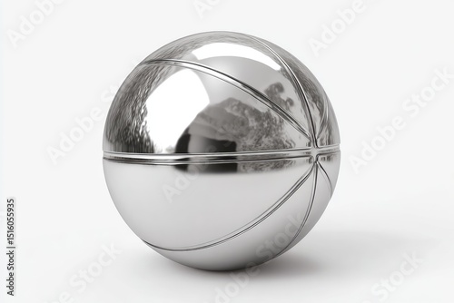 Wallpaper Mural Highly polished metallic sphere with ribbed design. Torontodigital.ca