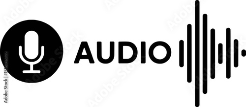 Audio recording studio microphone sound waves
