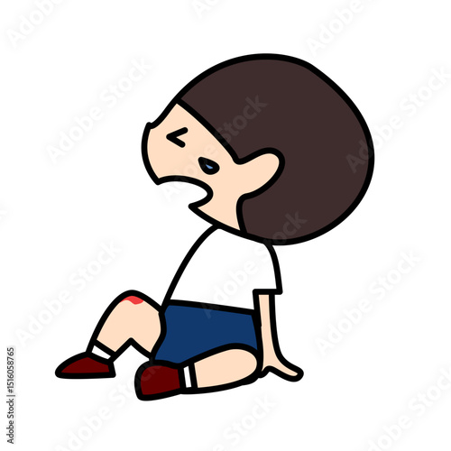 crying boy, blood huuu