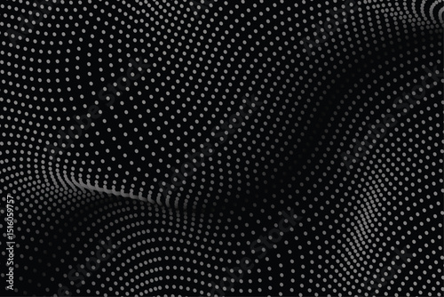 Abstract Black Halftone Dots