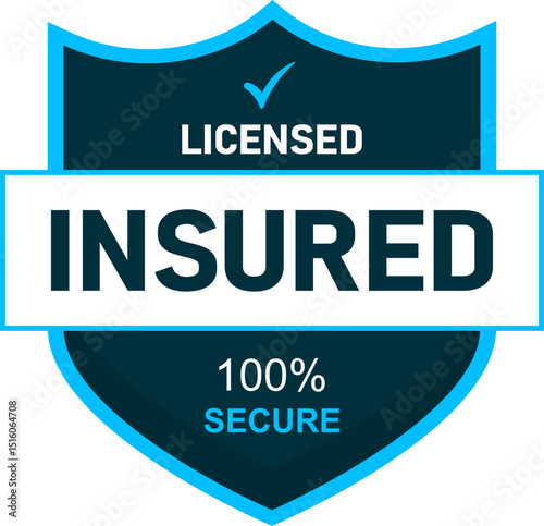 Licensed Insured Shield Badge