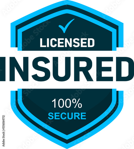 Licensed Insured Shield Badge