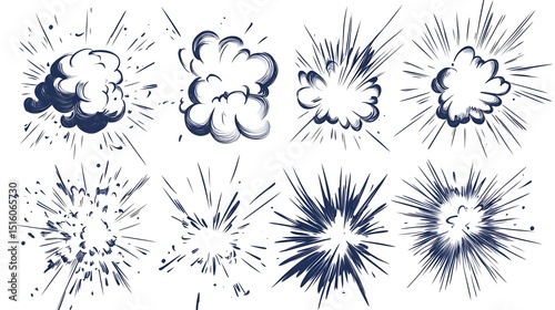 Dynamic Doodle Speed Effect Lines.