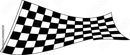 Waving checkered flag race finish line success