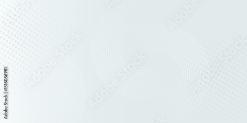White abstract background. Modern circle lines pattern. Futuristic concept. Minimal geometric design.