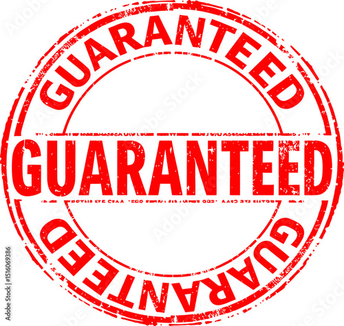 Red Grunge Guaranteed Stamp - Quality Assurance Seal Vector