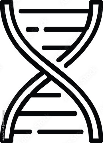 DNA Double Helix Icon . DNA structure icon
