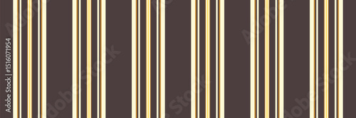 Graphical seamless background vector, decorate lines vertical fabric. Party stripe pattern textile texture in light goldenrod yellow and dark colors.