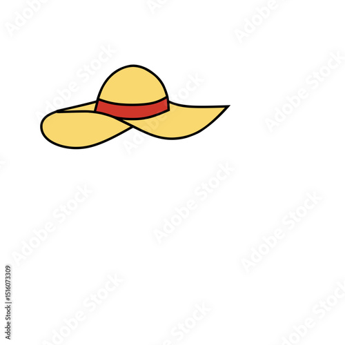 beach hat illustration