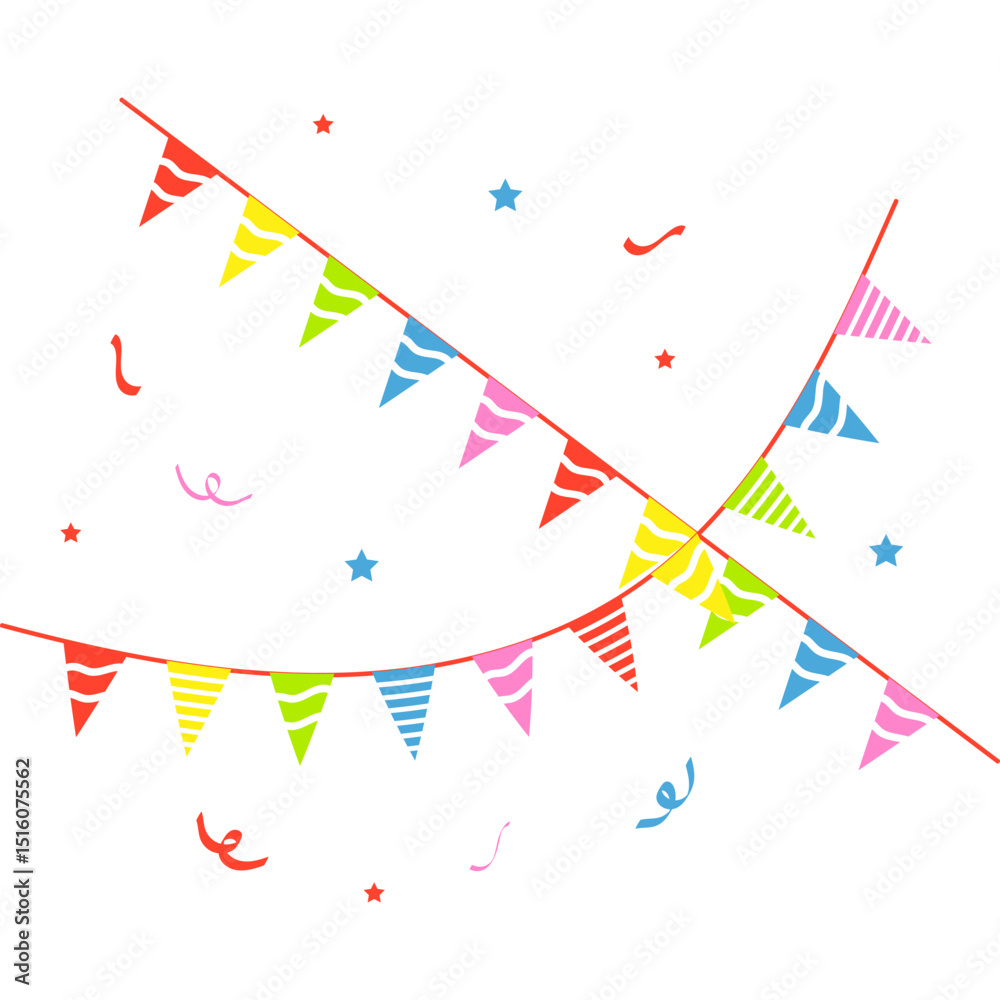 Fototapeta premium Birthday Bunting Flag Decoration