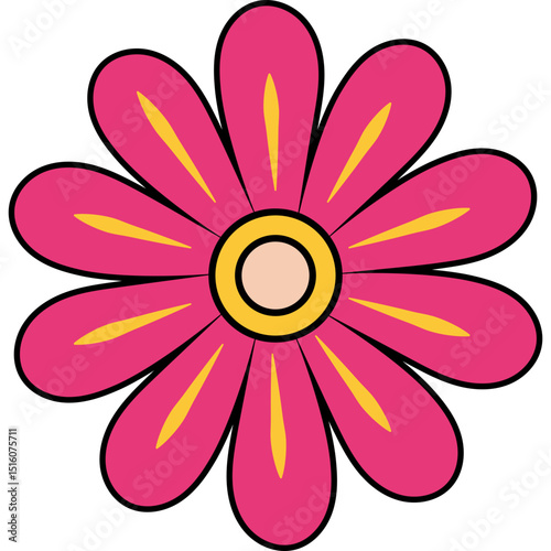 Groovy Retro Flower