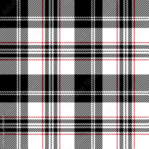 beautiful plaid tartan black red white pattern. It is a seamless repeat plaid vector. Design for decorative,wallpaper,shirts,clothing,dresses,tablecloths,blankets,wrapping,textile,Batik,fabric,texture