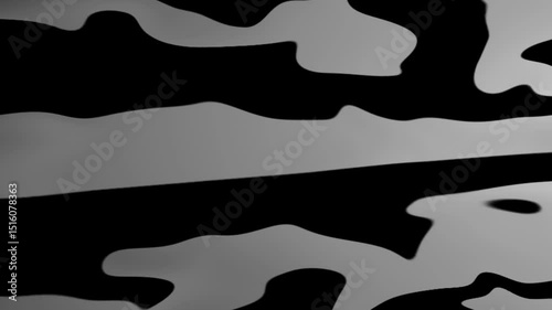 Abstract black braground white stripe Liquid Flow in Slow Motion