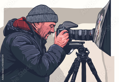 Photographer vector illustration