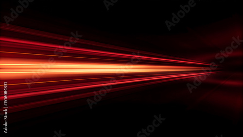 Abstract Speed Lines with Red and Orange Light Streaks – Dynamic Motion Blur Digital Art in 16:9