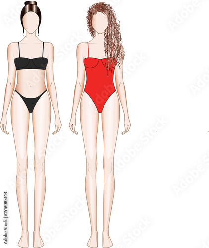 figure fashion illustration vector women
