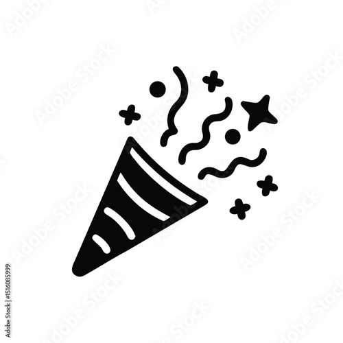 Party popper silhouette
