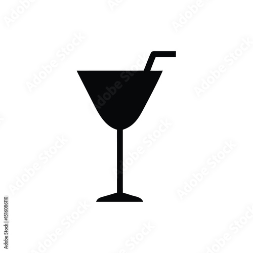 Cocktail glass silhouette
