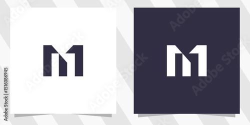 letter m logo design vector