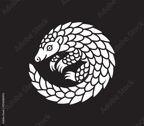pangolin silhouette line art transparent background design stock photos premium quality