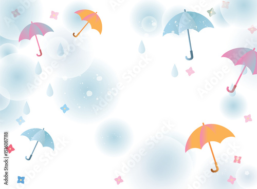 夏の梅雨素材背景