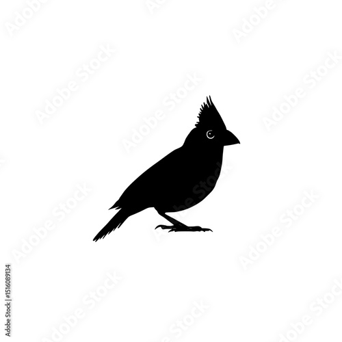 Modern cardinal bird silhouette is shown in isolation and offered as an svg file