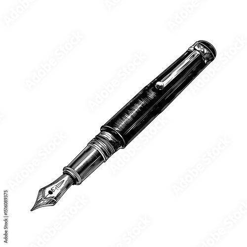 Monochrome engraving style drawing of a radio, rendered in black and white pencil ink sketch