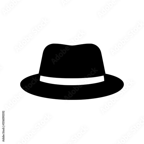 The design of this simple hat icon is both elegant and understated, with clean lines that lend themselves well to fashion, accessories, or branding applications