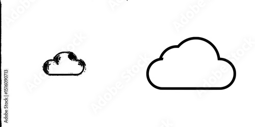A simple cloud icon symbolizing both weather and cloud storage