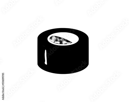 The icon of a roll of tape unfurling is simple and minimalist, making it perfect for representing ideas of process, flow, continuity, or finding solutions