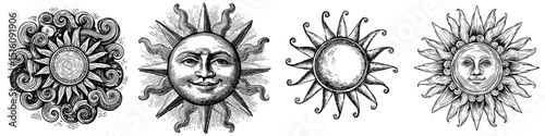 A modern emblem of solar energy, spa, warmth, and vitality is represented by a solarium tan icon, incorporating a summer beach sun symbol for tanning salons or wellness brands