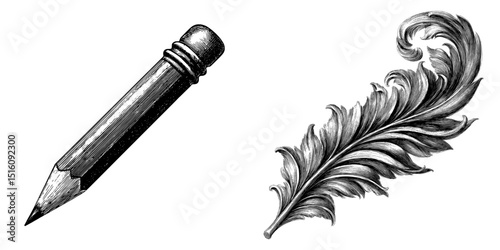 Black and white monochrome engraving style sketch drawing, rendered in iron tone using modern pencil and ink