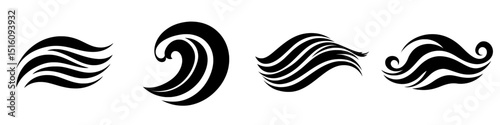 The modern icon is characterized by swishes, while swashes define the illustration sign, swoops represent the symbol, and aroma is the logo