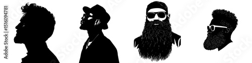 The design features a modern illustration of a bearded man in black against a solid white background in the 13.eps file