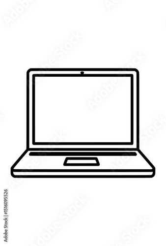 A laptop icon, an editable laptop image, and the modern icon for a laptop