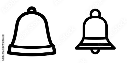 The illustration of a bell is characterized by simplicity, boldness, and line drawing, exuding a classic, nearly vintage atmosphere, while its clean lines impart a modern look