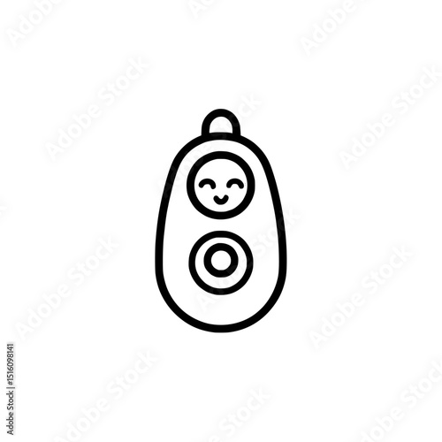 The design of a baby monitor icon is characterized by its minimalistic style and clean lines