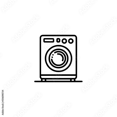 A modern line art representation of a laundry cleaner is the washing machine household equipment