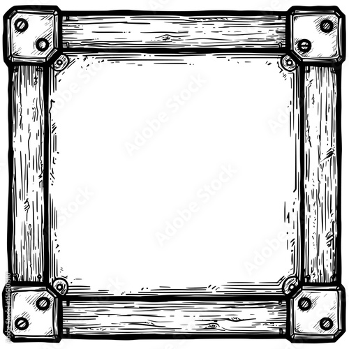 Empty sketch box featuring reinforced corners with tape, ideal for artistic creations