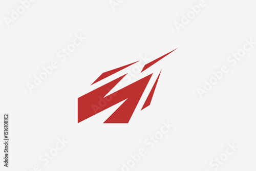 letter S meteor moving down fast logo