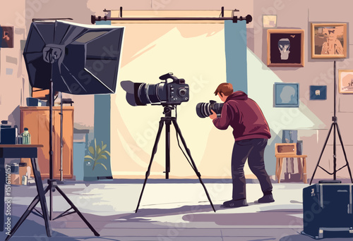 Photographer vector illustration